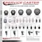 Service Caster 3.5'' Gray Poly Wheel Swivel 7/16'' Grip Ring Stem Caster Set 2 Brakes, 4PK SCC-GR20S3514-PPUB-PLB-716138-2-S-2 - alternate 4